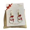 CR20  SNOWMAN DANGLE SMALL EARRINGS