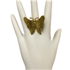 CR2025 ANTIQUE HAMMERED BUTTERFLY ADJUSTABLE RING