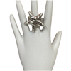 CR2027 ANTIQUE HAMMERED STAR STRETCH RING