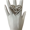 CR2048 HAMMERED HEART  STRETCH RING