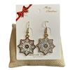 CR24  WHITE GOLD  SNOWFLAKE  EARRINGS