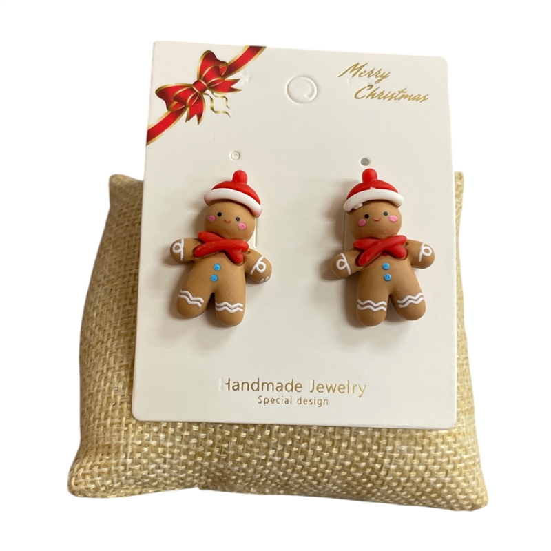 CR27  GINGERBREAD STUD EARRINGS