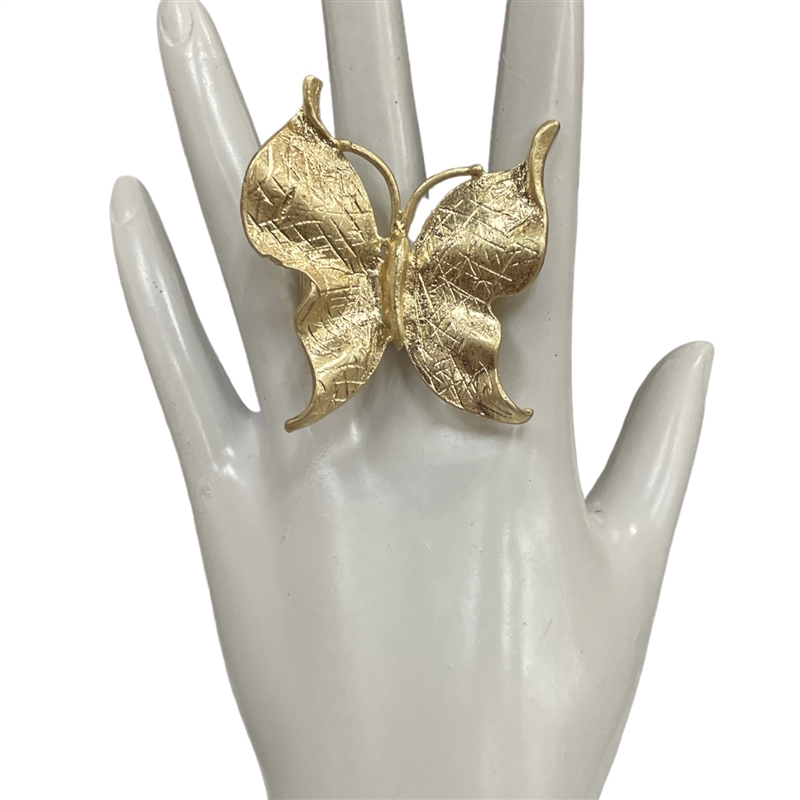 CR40B HAMMERED BUTTERFLY STRETCH RING