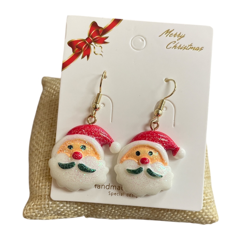 CR45 SANTA AB GLITTER  EARRINGS
