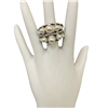 CR4562 ANTIQUE PEARL AND RHINESTONE STRETCH RING
