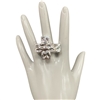 CR4864 HAMMERED SILVER CROSS RING