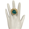 CR5126  GOLD & CRYSTAL STONE IN CENTER RING