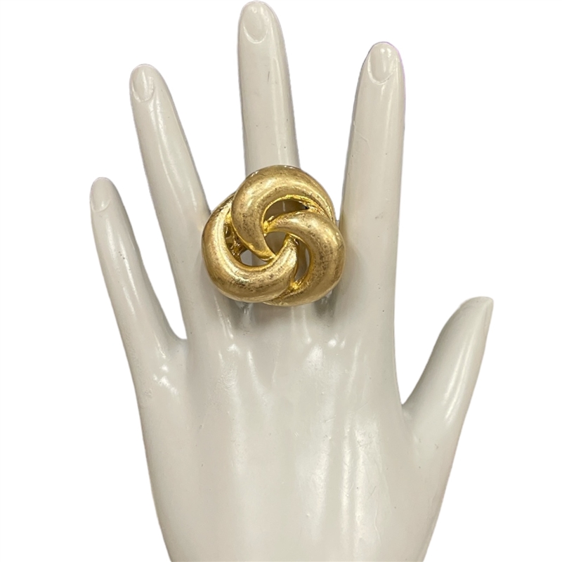 CR5368  GOLD ABSTRACT RING