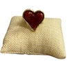 CR7435  RED ACRYLIC HEART STRETCH RING