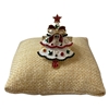 CR90005W XMAS TREE WHITE MULTI  STRETCH RING