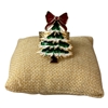 CR9019 RED BOW XMAS GREEN TREE STRETCH RING
