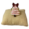 CR9019PK RED BOW XMAS PINK TREE STRETCH RING