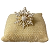 CR9022 WHITE SNOWFLAKE  STRETCH RING