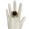 D81  CIRCLE  CRYSTAL STONE IN CENTER RING