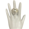 D811  TWISTED HAMMERED GOLD RING