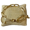 DB2040 GOLD MULTI LINK CLASP BRACELET