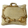 DB2043 HAMMERED MATTE U LINK CLASP BRACELET