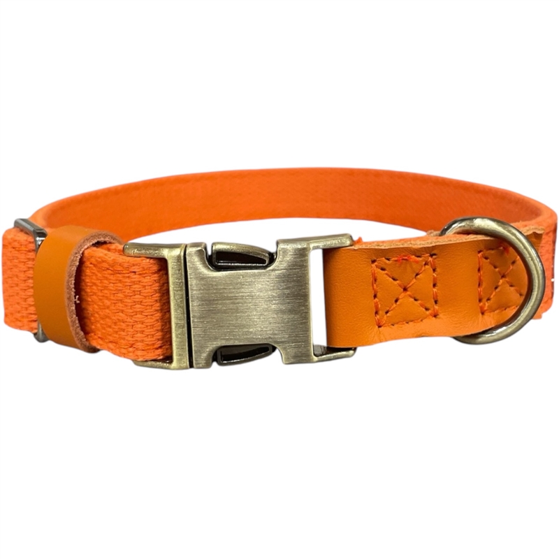 DG201O ORANGE RHINESTONE DOG COLLAR