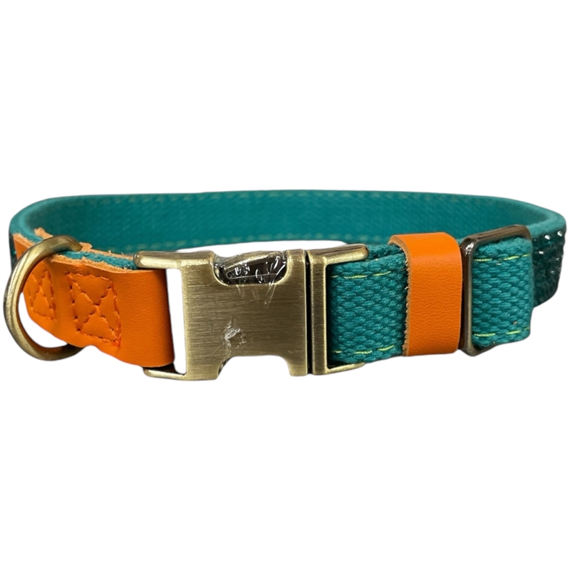 DG201TB TEAL BLUE RHINESTONE DOG COLLAR