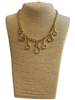 DN2044 PLAIN MULTI CHARM DROP SHORT NECKLACE