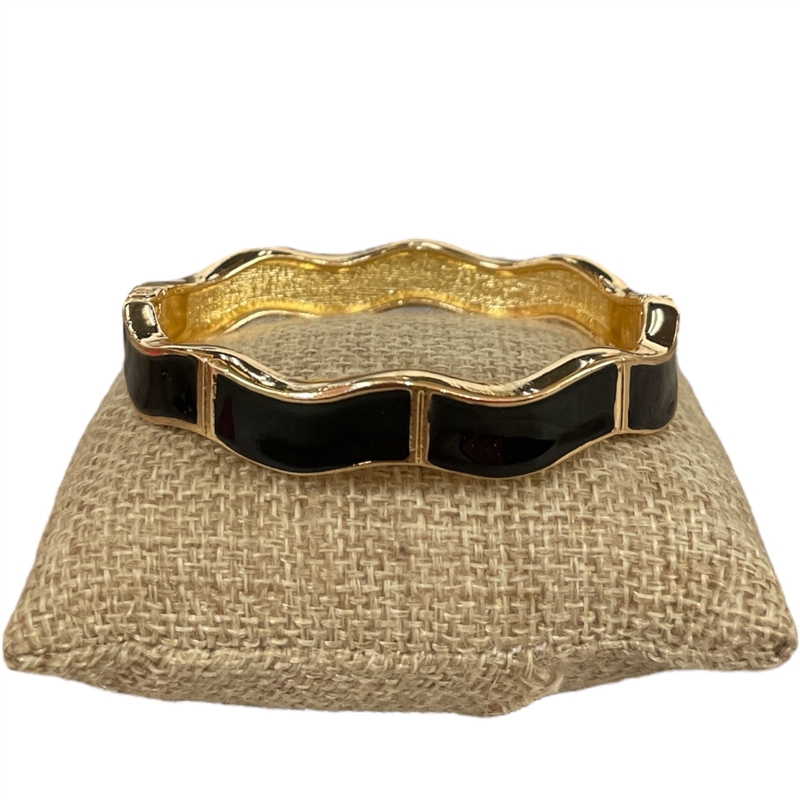 DR03B  BLACK & GOLD  BRACELET
