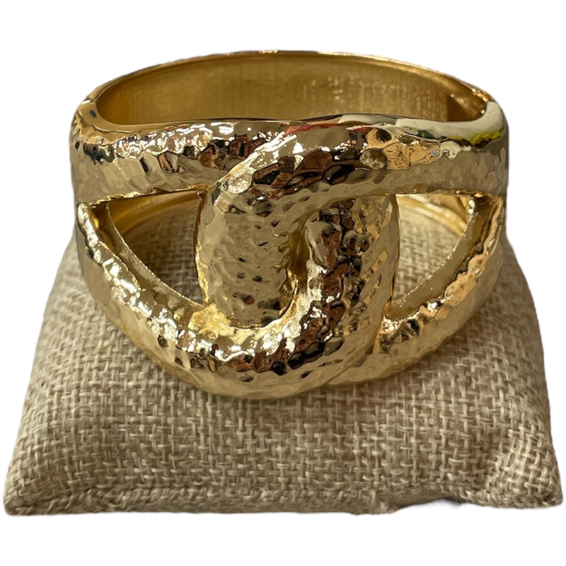 DR07 SHINY TEXTURED TWISTED CHUNKY BRACELET