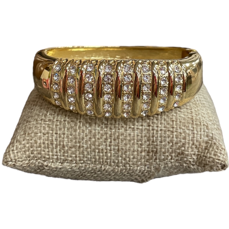 DR107  RHINESTONE GOLD BRACELET