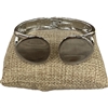 DR131 SILVER SIDEWAYS OVALS CUFF BRACELET