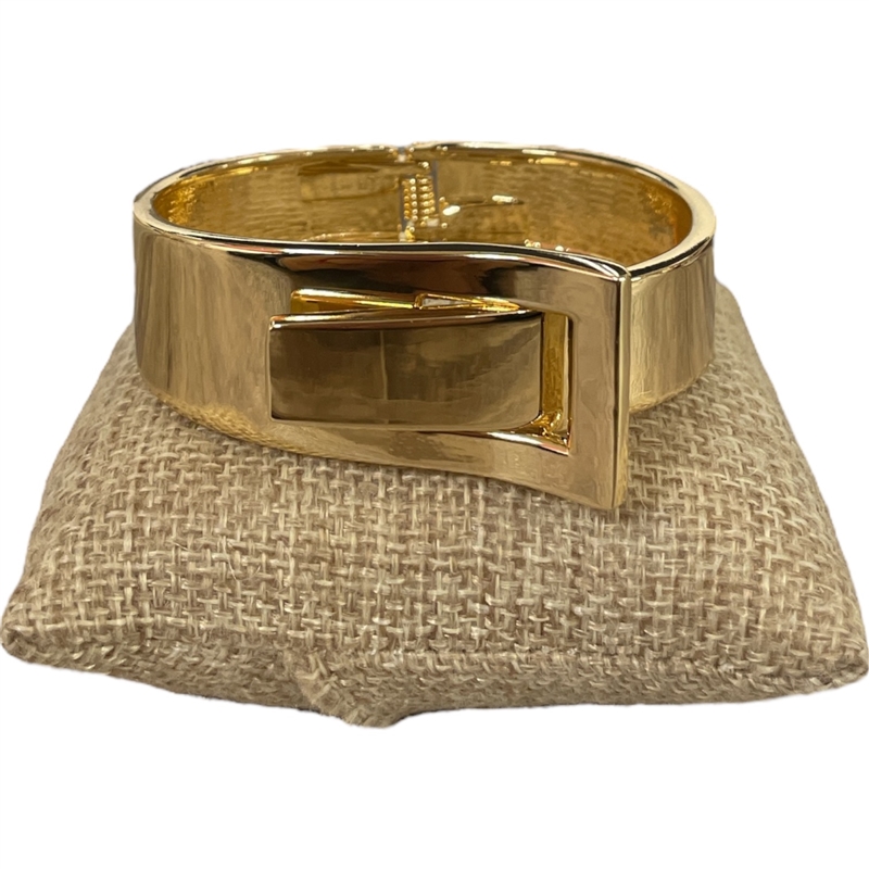 DR134 SHINY GOLD BELT CUFF BRACELET