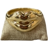 DR403 SHINY GOLD LIPS CHUNKY BRACELET