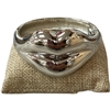 DR403 SHINY SILVER LIPS CHUNKY BRACELET