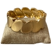 DR405 MATTE GOLD WAVES CHUNKY BRACELET