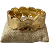 DR405 SHINY GOLD WAVES CHUNKY BRACELET