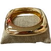 DR407 GOLD PUFFED SQUARE CHUNKY BRACELET