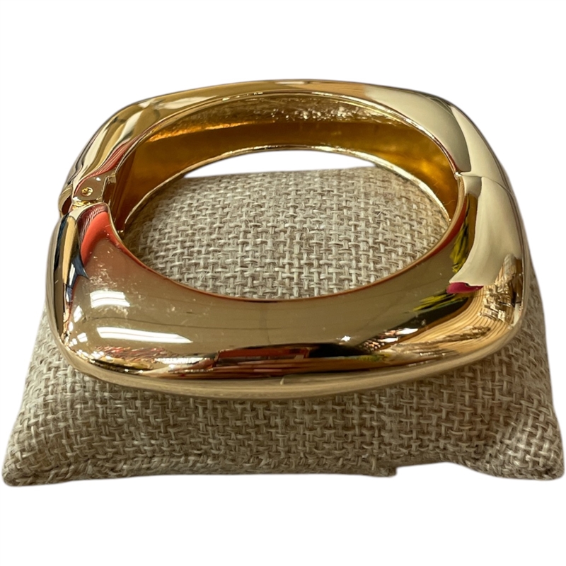 DR407 GOLD PUFFED SQUARE CHUNKY BRACELET