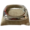 DR407 SILVER PUFFED SQUARE CHUNKY BRACELET