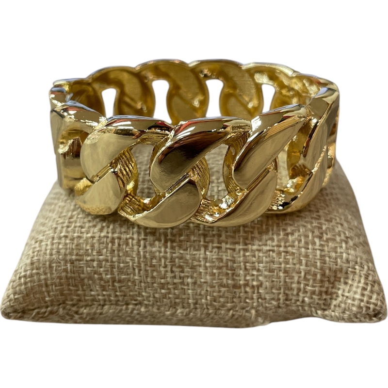 DR409 GOLD CHAIN LINK CHUNKY BRACELET