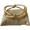 DR411 MATTE GOLD CENTER KNOT CHUNKY BRACELET
