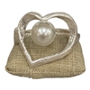 DRB200H CHUNKY HEART PEARL IN CENTER BRACELET