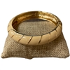 DRO117 NUDE STRIPED GOLD ENAMEL BRACELET