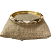 DRO132 BLACK MULTI ENAMEL THIN GOLD BRACELET
