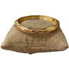 DRO134 BROWN MULTI ENAMEL THIN GOLD BRACELET