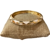 DRO136 WHITE ENAMEL THIN GOLD BRACELET