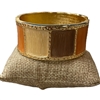 DRO147 BROWN MULTI ENAMEL GOLD CHUNKY BRACELET