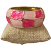 DRO157 PINK MULTI ENAMEL CHUNKY BRACELET