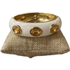 DRO160 CRYSTALS WHITE ENAMEL CHUNKY BRACELET