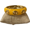 DRO161 CRYSTALS YELLOW ENAMEL CHUNKY BRACELET