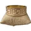DRO173 IVORY ENAMEL GOLD CHUNKY BRACELET