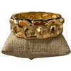 DRO177 GOLD  NUGGET LINK CHUNKY BRACELET