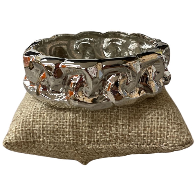 DRO178 SILVER NUGGET LINK CHUNKY BRACELET